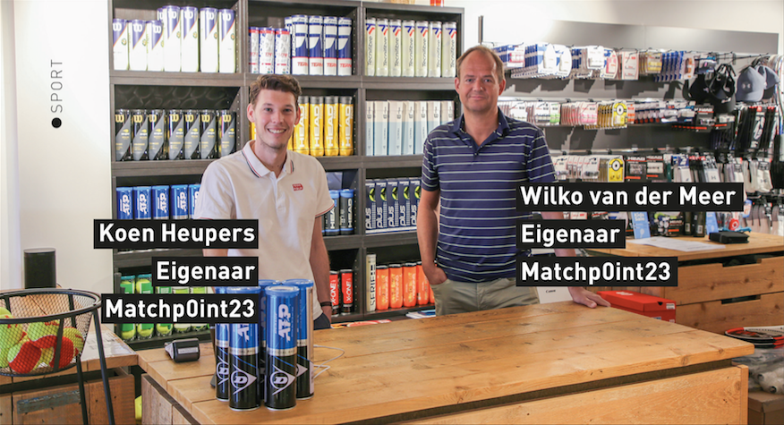 Koen en Wilko in de winkel van Matchpoint23
